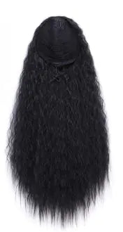 Elastic Net Ponytail Wig with Long Curly Hair