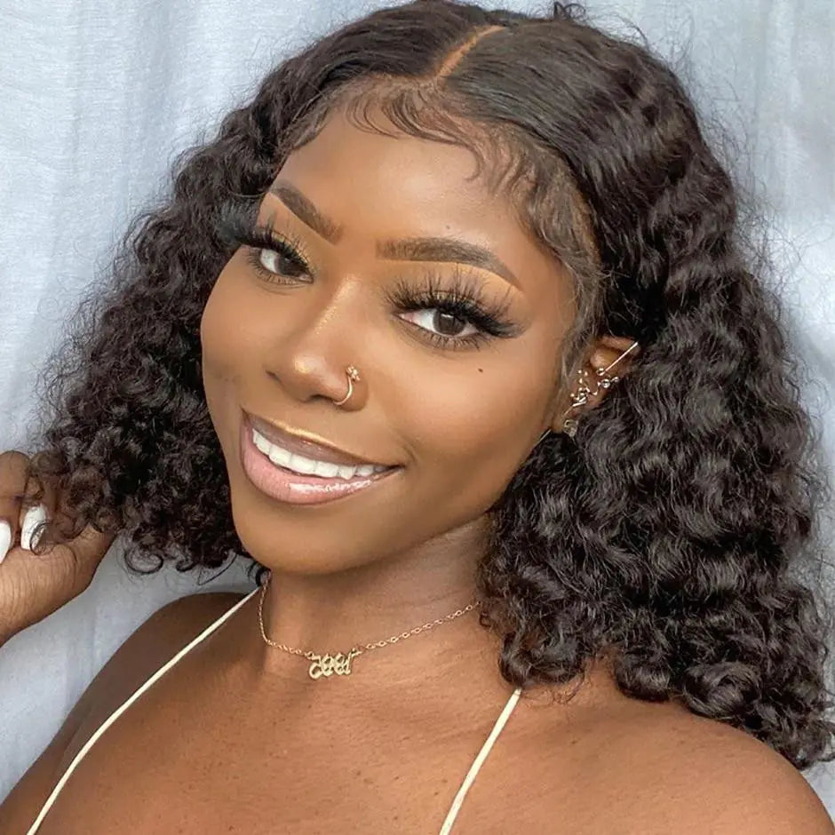 African Small Curly Wigs for Women with Long Hair