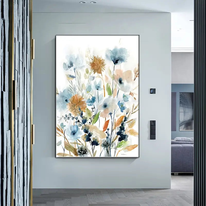 HD Watercolor Floral Botanical Canvas Wall Art Prints
