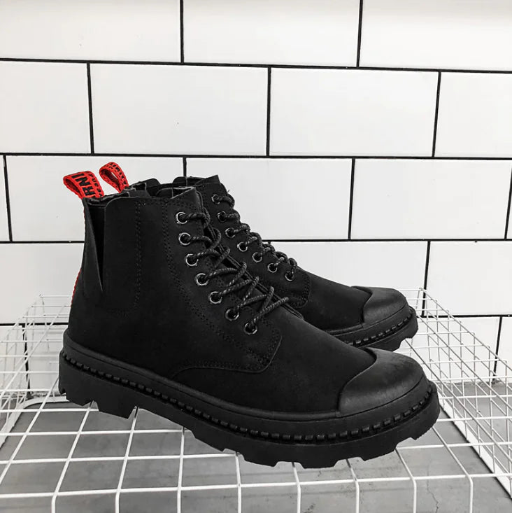 Men's Fashion Motorcycle Ankle Boots for Winter & Autumn
