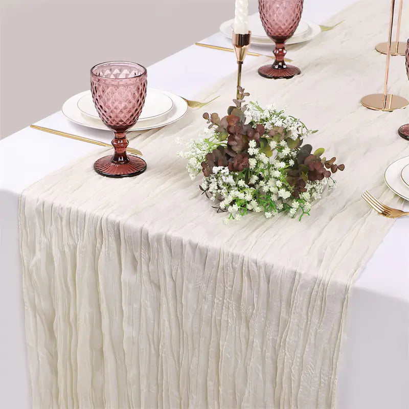 Bali Wrinkle Table Runner for Wedding Party Decor