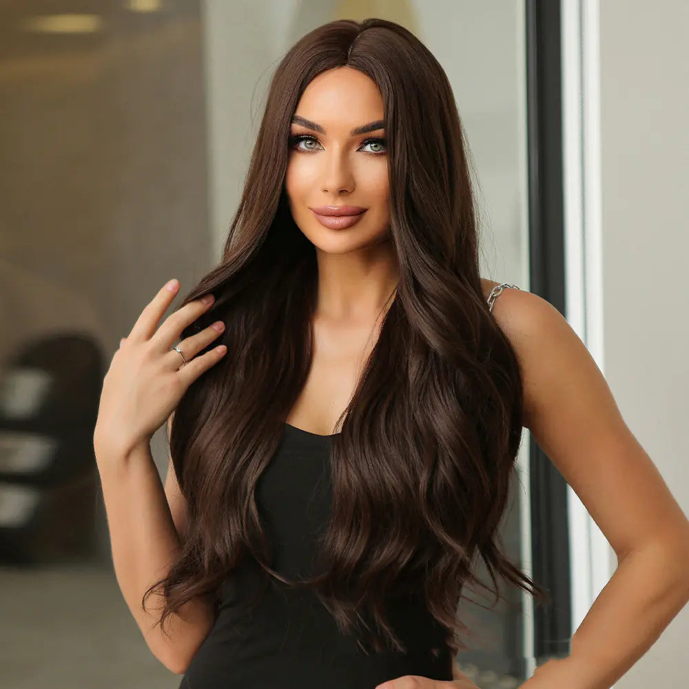 Long Curly Hair Wig for Women - Complete Head Set