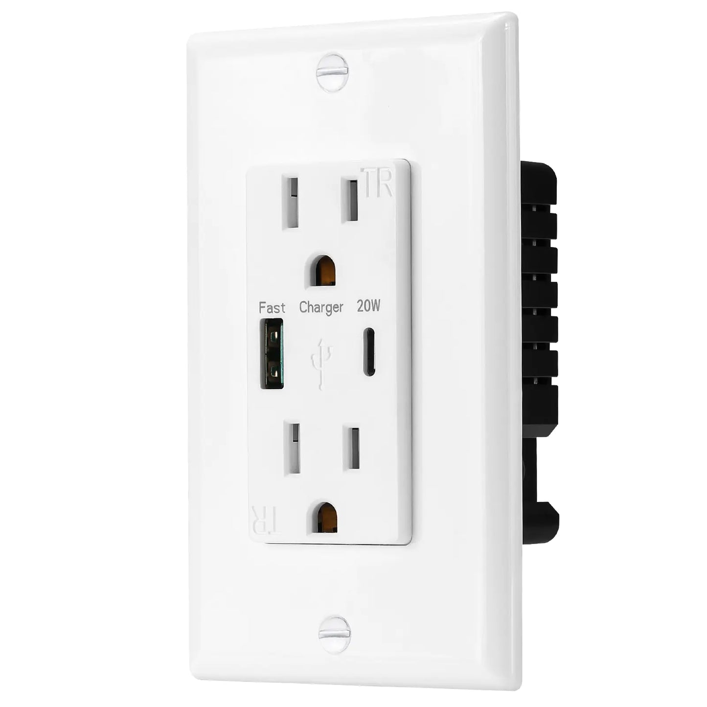 Fast Charging Wall Socket with Smart USB Interface