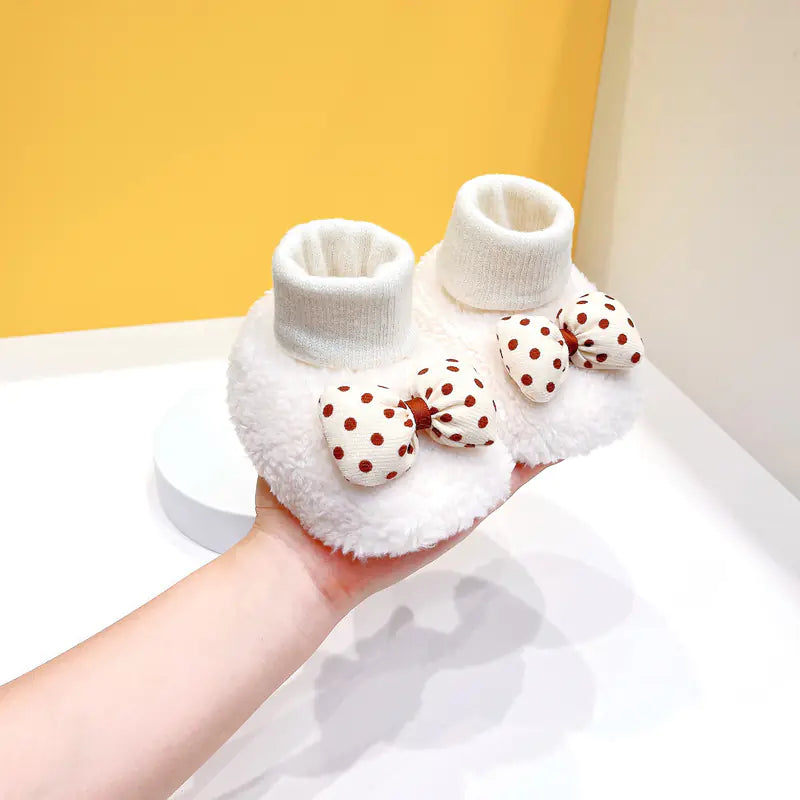 2022 Autumn Winter Baby Plush Soft Bottom Booties