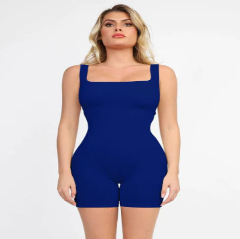 Seamless Square Neck One Piece Sports Romper (Single)