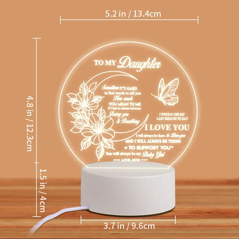 Acrylic Night Light for Daughters - Creative Gift Idea