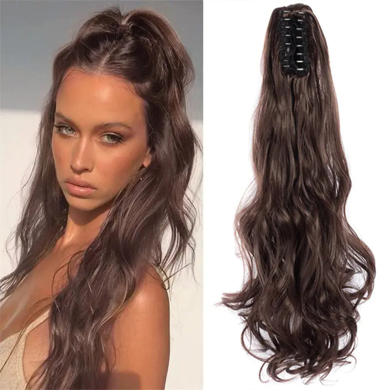 New Long Curly Ponytail Hair Extension with Clip