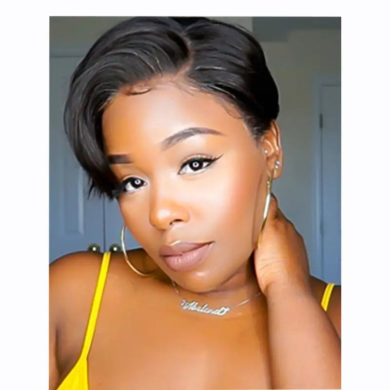 Natural Curly Bob Lace Front Wig with HD Transparency