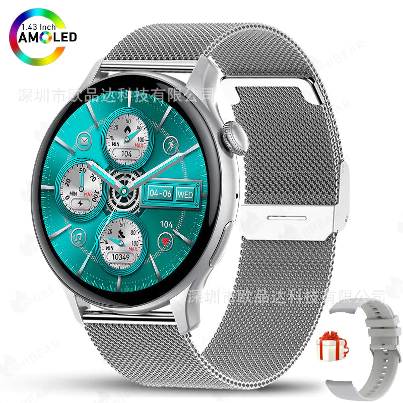HK85 Smartwatch with AMOLED 1.43" Screen and Bluetooth