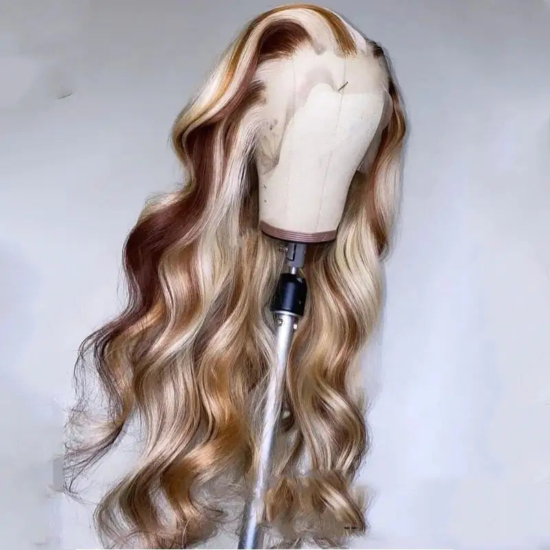 Brown Blonde Human Hair Wig by Nabea Uty
