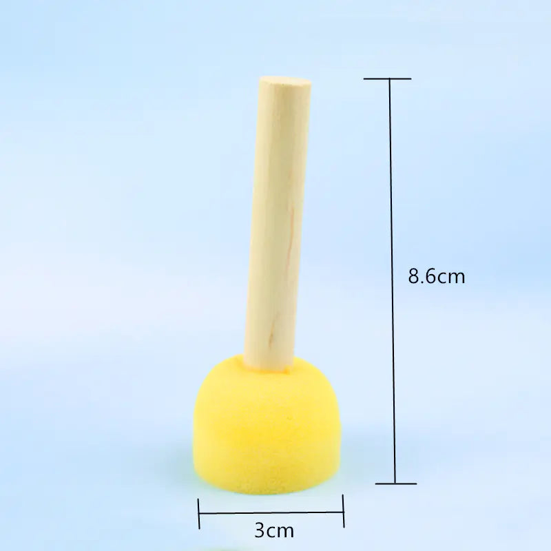 Children's Round Sponge Painting Brushes for Doodle Art