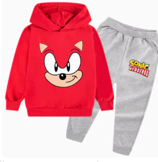 Sonic Mouse Kids Hoodie and Long Pants Set for Spring