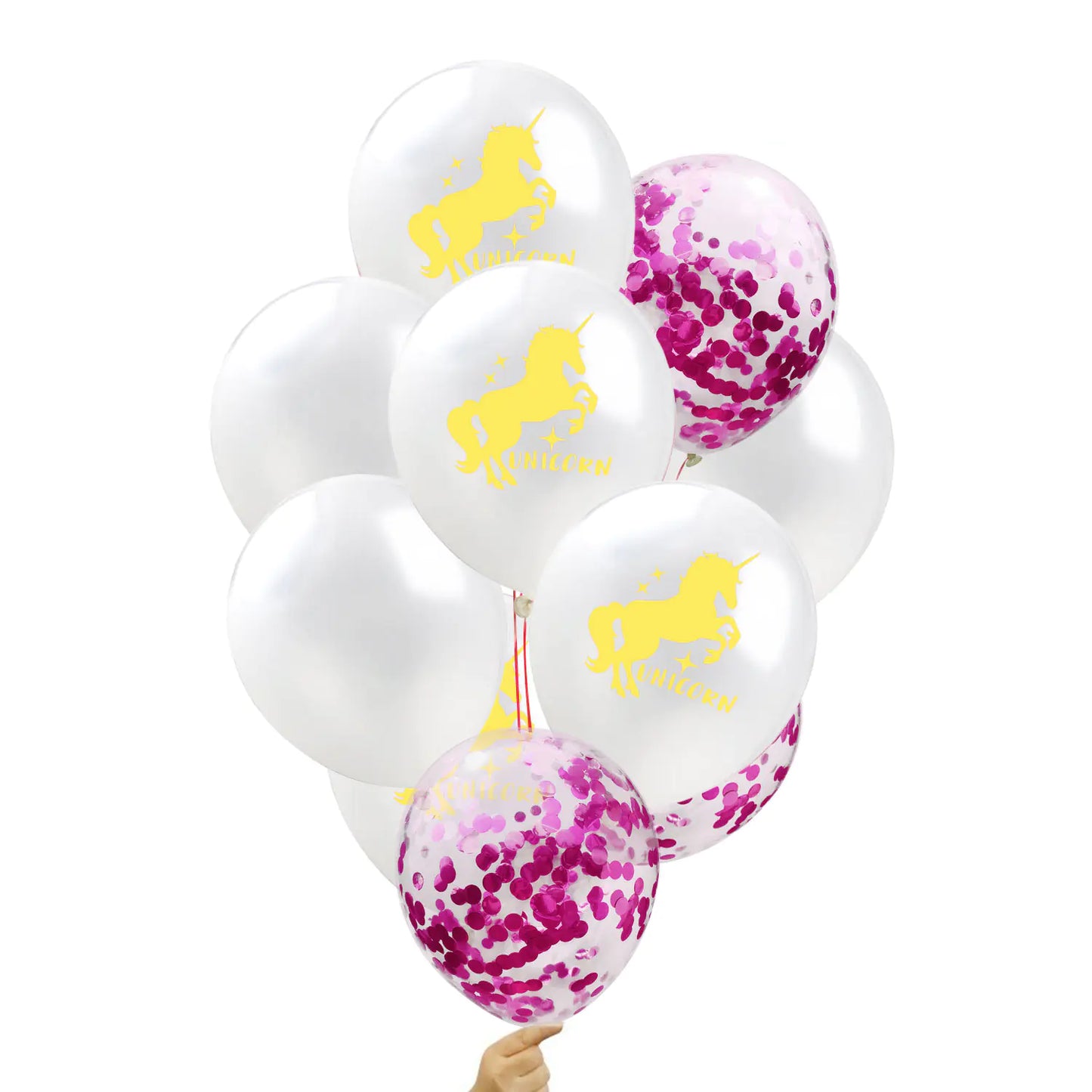 Unicorn Rose Gold Glitter Latex Balloons for Parties