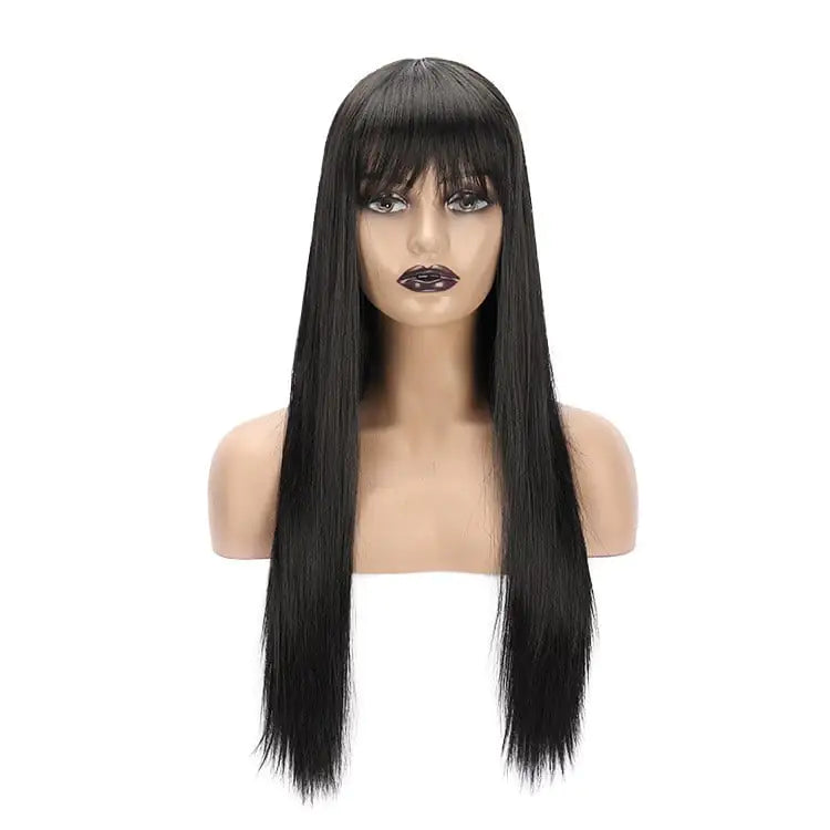 Medium Long Textured Straight Hair with Bangs