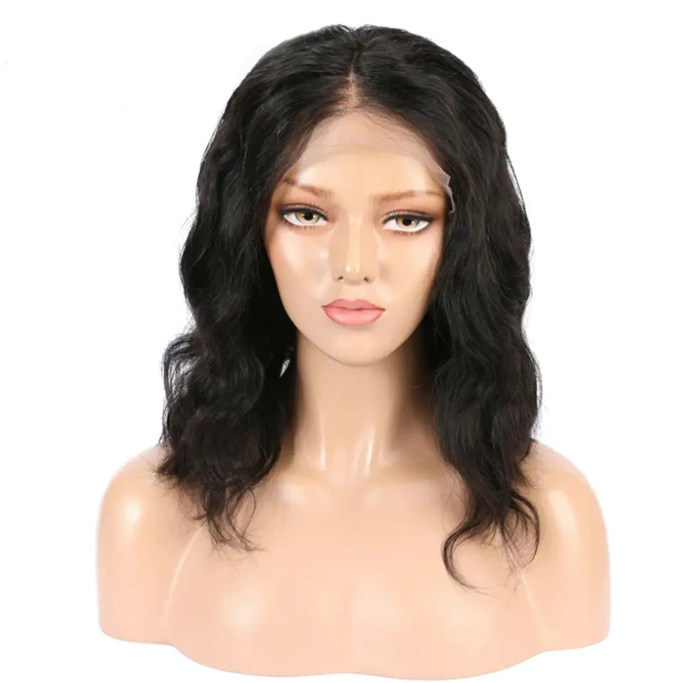 Peruvian Short Curly Lace Human Hair Wig