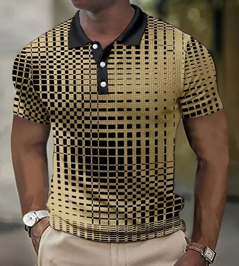 3D Polo Shirt with Innovative Design for Men (One Piece)