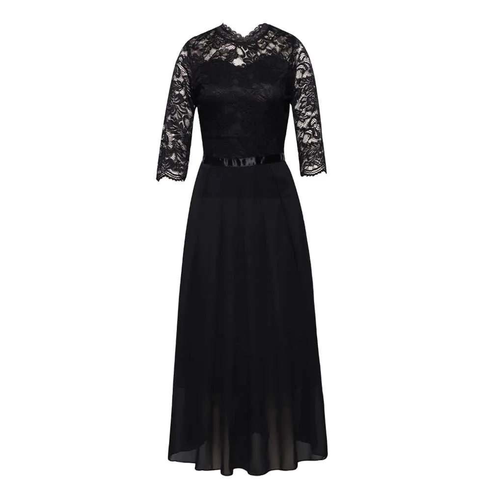 Lace Long Evening Dress for Women (One Piece)