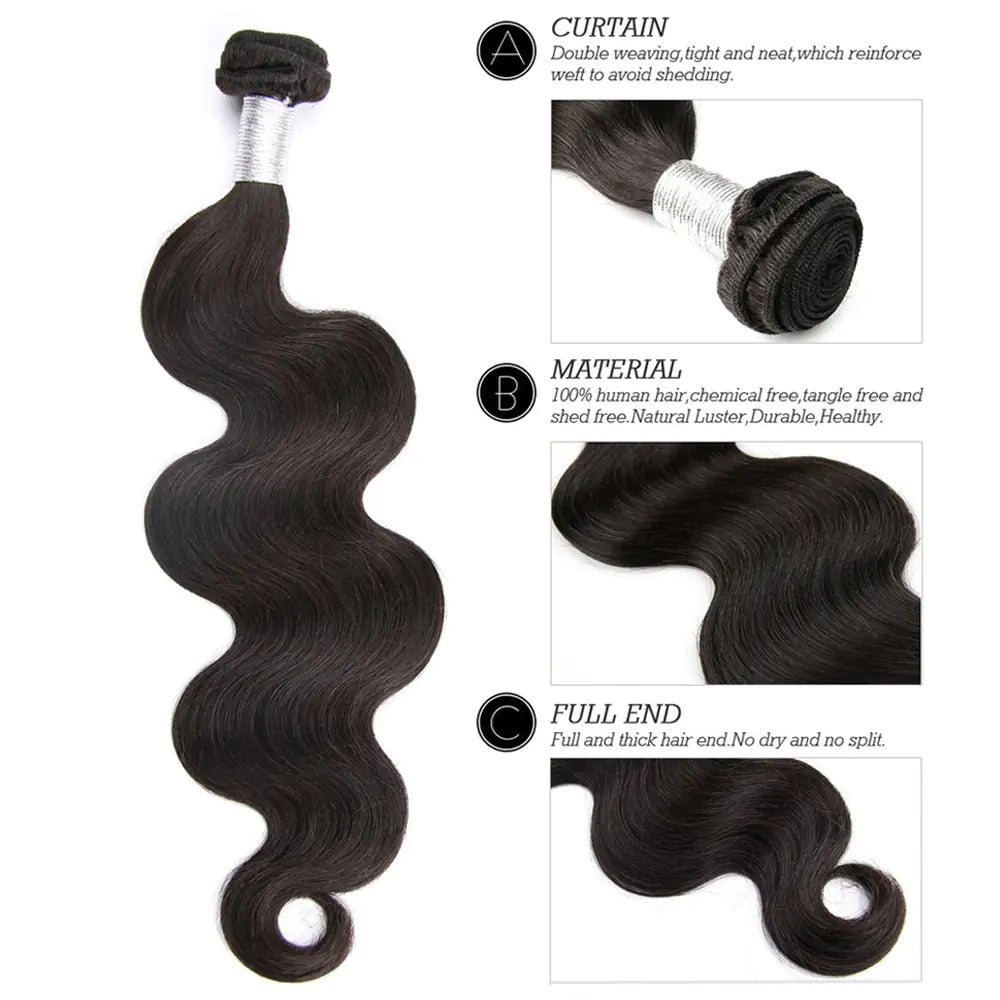 6A Human Hair Body Wave Hair Extensions for Women