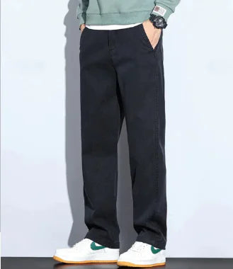 Thick Elastic Waist Wide Leg Jeans for Men (One Piece)