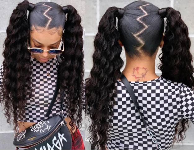 Lace Front Medium-Length Curly Wig for Women