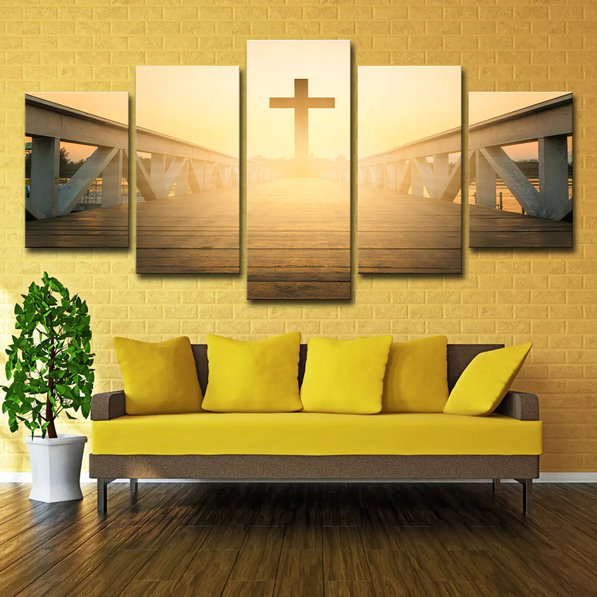 "Cross-Border Wall Art - Jesus Over Bridge Home Decor"