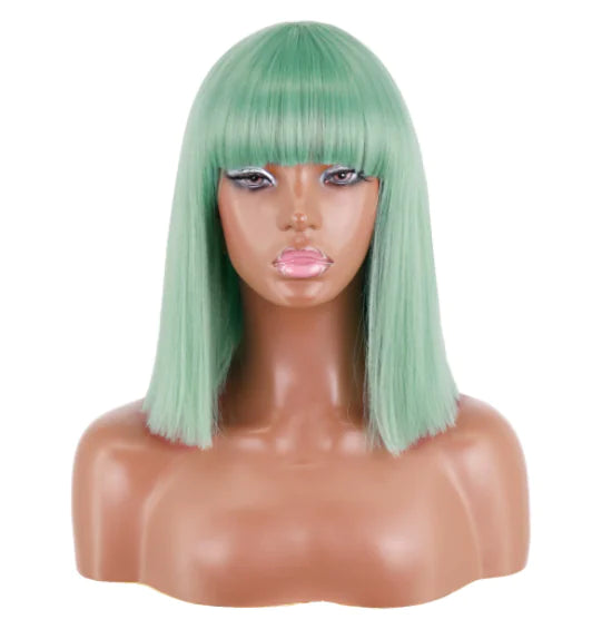 Wig Headgear with Bangs for Shoulders and Clavicle