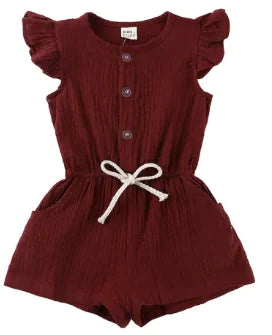 Vivian Romper - Solid Colors for Girls (12M-4T)