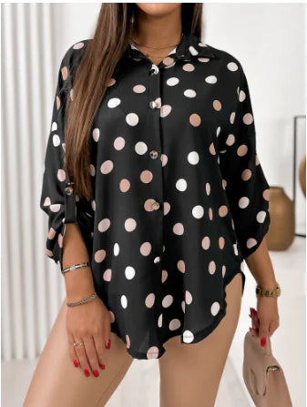 Chic Chiffon Blouse with Button Closure (One Piece)
