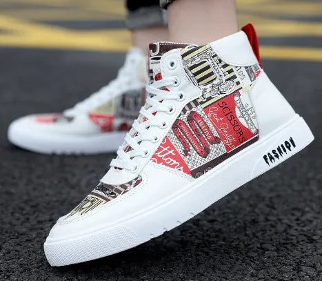 Graffiti High Top Men's Casual Shoes
