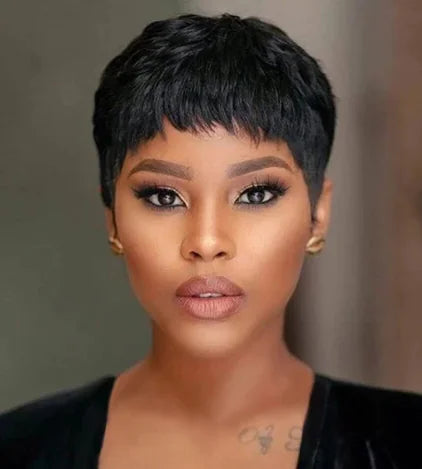 Pixie Human Hair Wig - 100% Remy Hair for Women