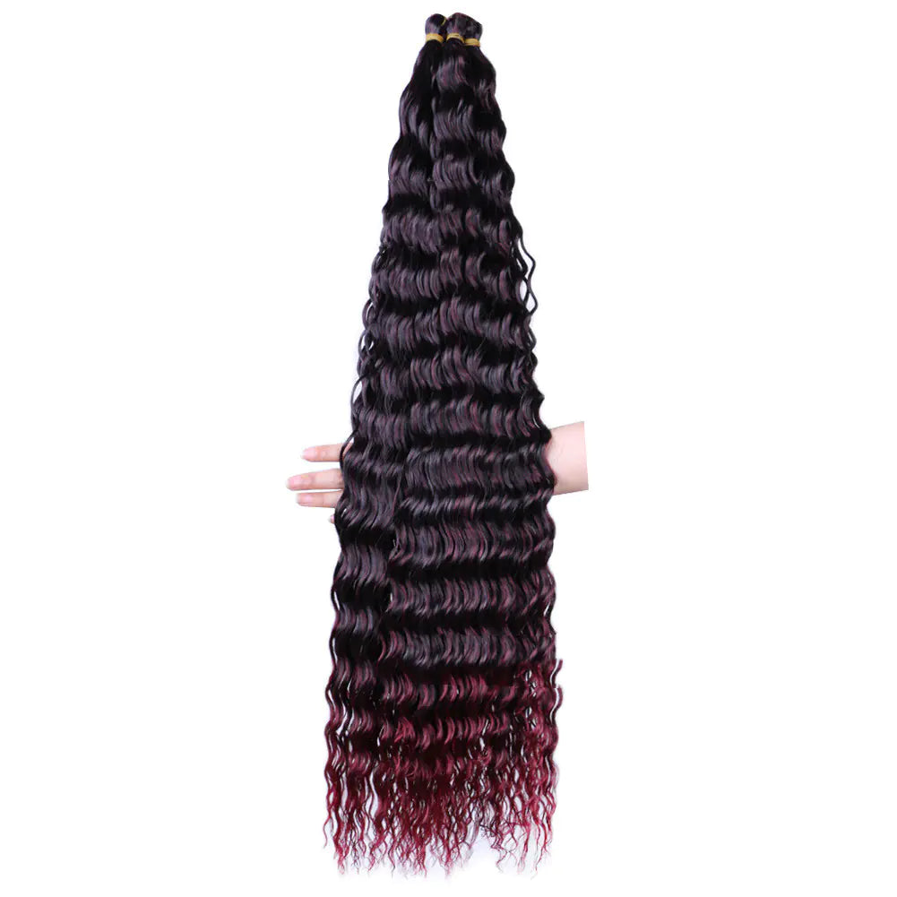 32-Inch Deep Curve Crochet Chemical Fiber Wig