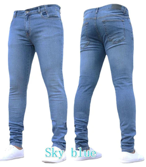 Men's Mid-Waist Classic Stretch-Fit Pencil Jeans (1pc)