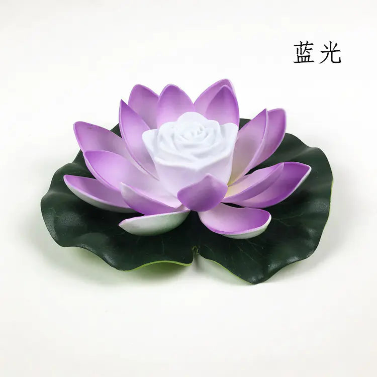 LED Lotus Flower Lamp for Water Decoration with Battery