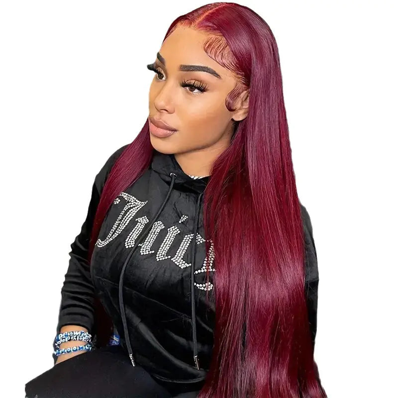 Fashionable Burgundy Lace Front Wig for Women