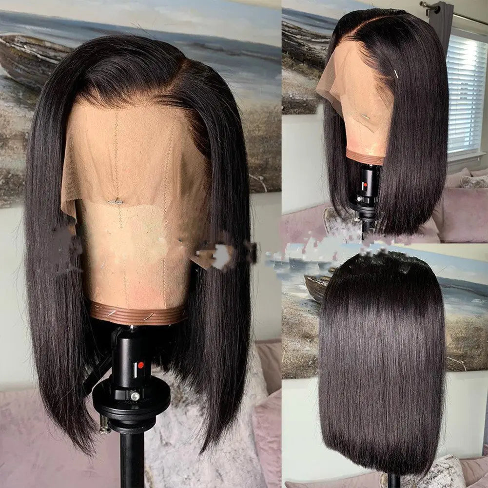 European American Front Lace Short Bob Wig - Chemical Fiber