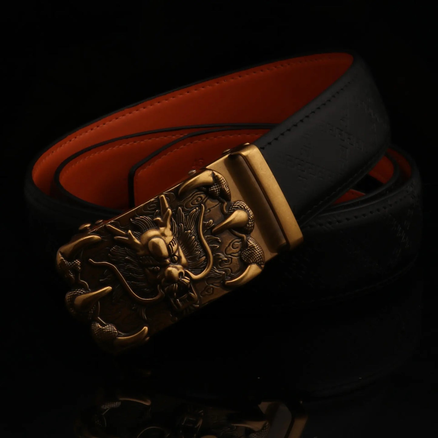 Deli Xing Retro Automatic Buckle Men's Leather Belt