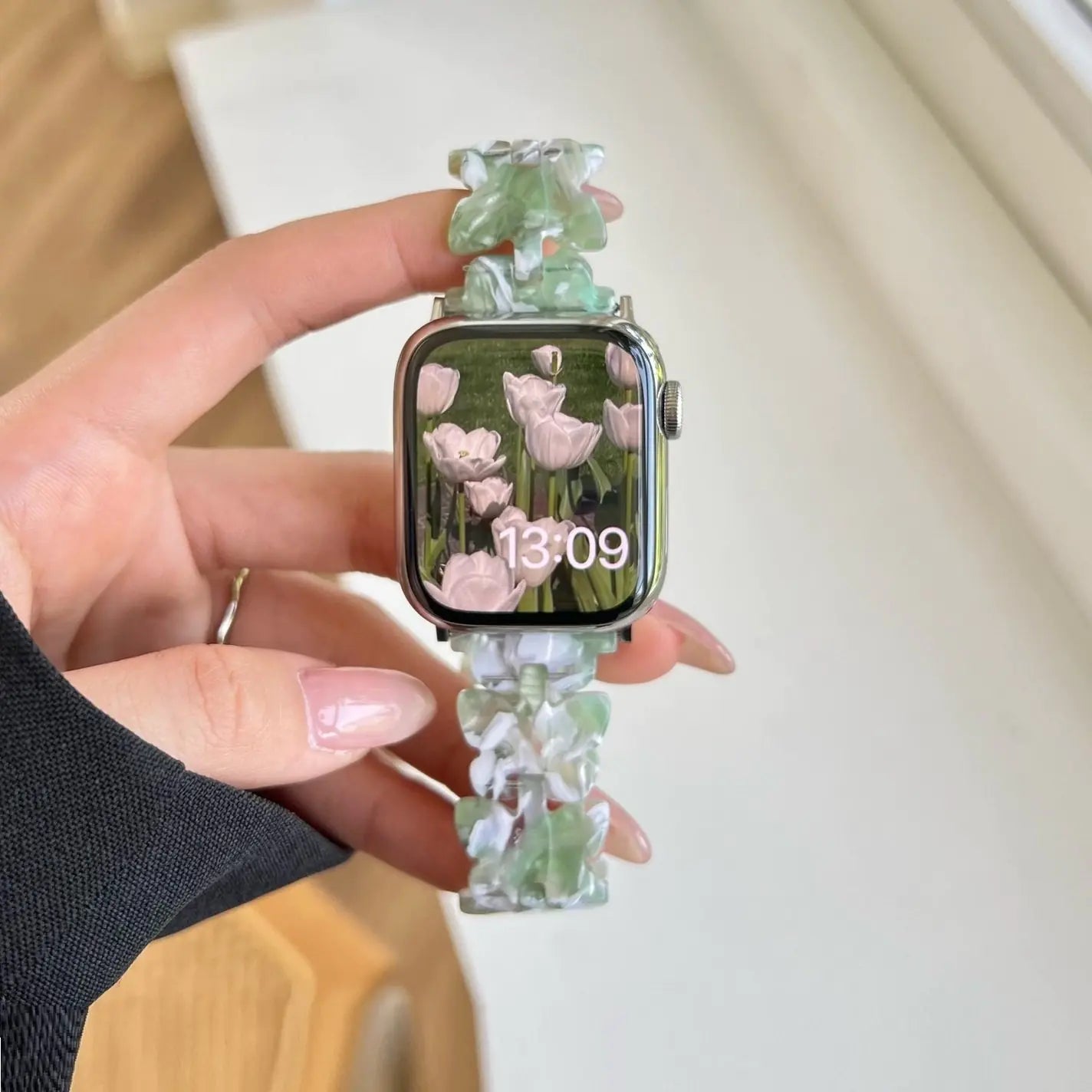 Universal Women's Butterfly Resin Strap Flat Sandals