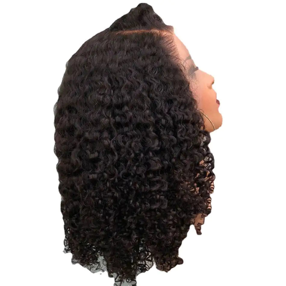 Synthetic Lace Front Wig with Hand-woven Design