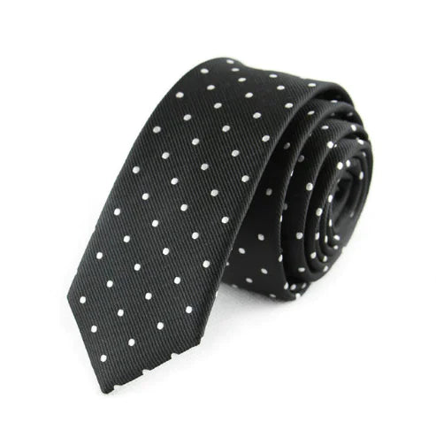 5cm Men's Narrow Business Black Striped Tie