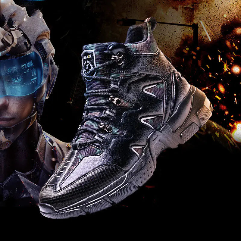 Men's High Top Hiking Boots - Trendy Work Boots