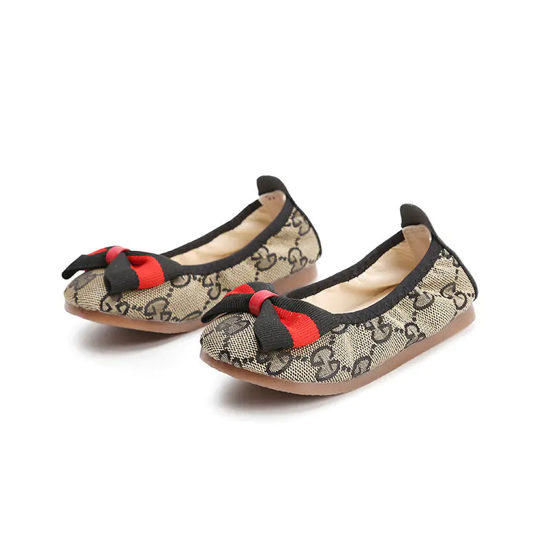 Girls' Ballet Flats with Bow - Children's Casual Shoes