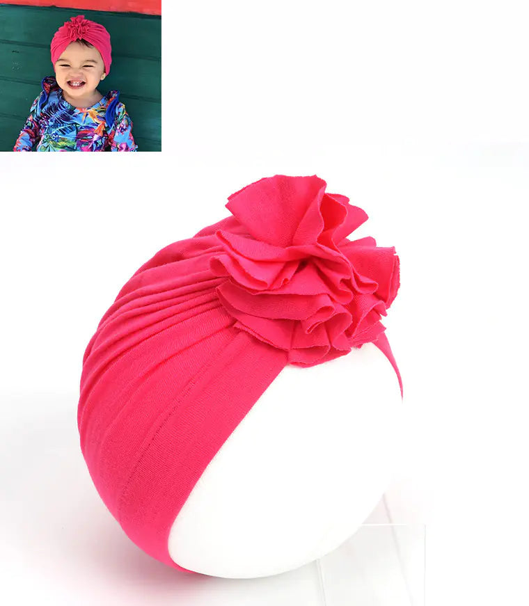 Cotton Floral Hat for Infants - Stylish Fall Winter Design