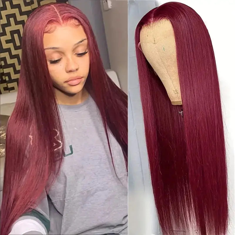 Fashionable Burgundy Lace Front Wig for Women