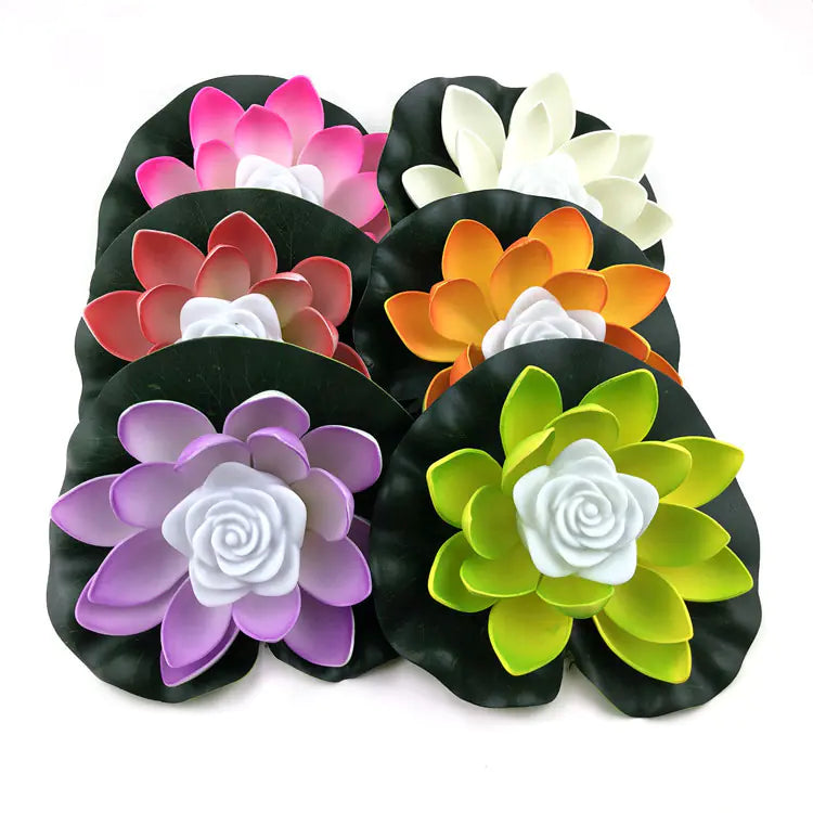 LED Lotus Flower Lamp for Water Decoration with Battery