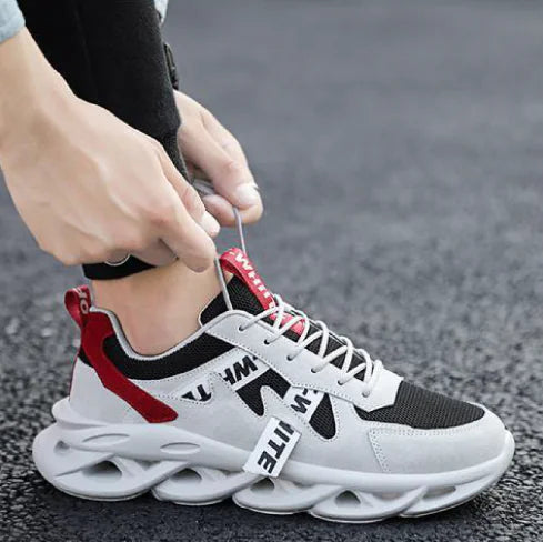 Breathable Mesh Sneakers for Men - Casual White Shoes