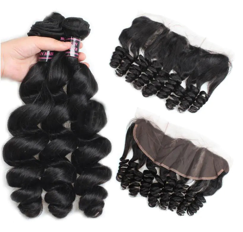 Lace Front Real Human Hair Wigs - Curly Styles