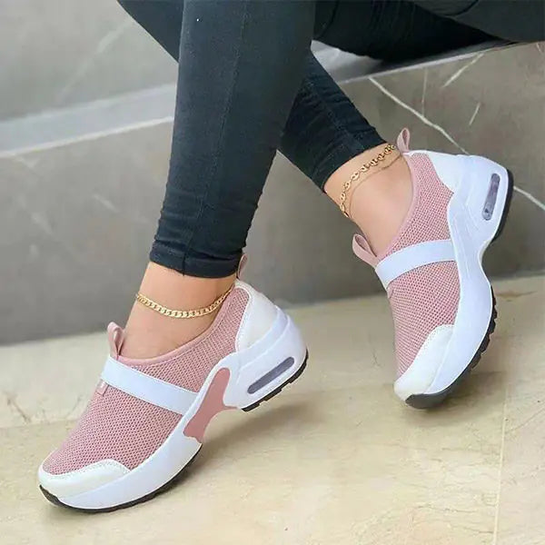 Breathable Women's Sports Shoes with Elastic Strap