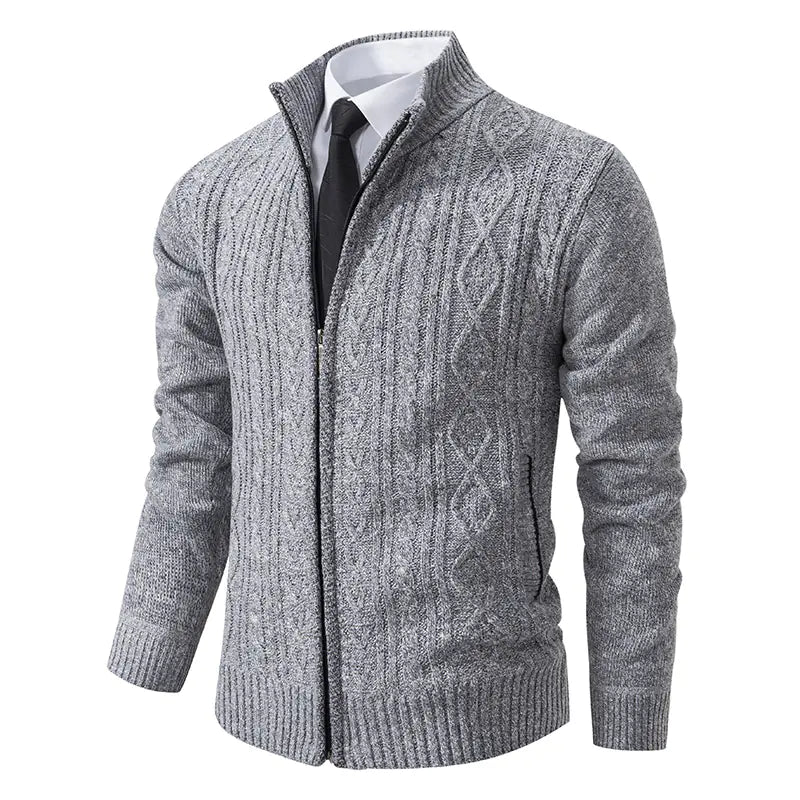 Fiorinni Men's Cardigan - Thick Knitted Jacket (One Piece)