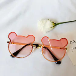 Trendy Designer Cartoon Bear Sunglasses for Kids 2023