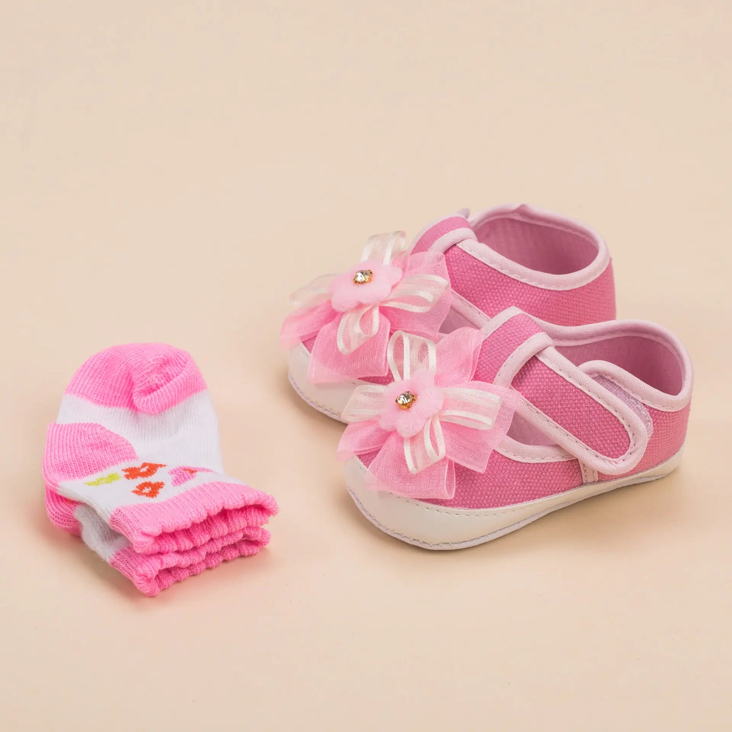 Direct Sale Soft Sole Non-Slip Baby Shoes Set